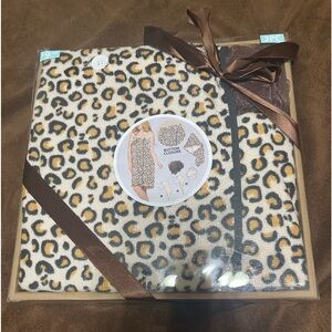 3 pc leopard shower wrap set
